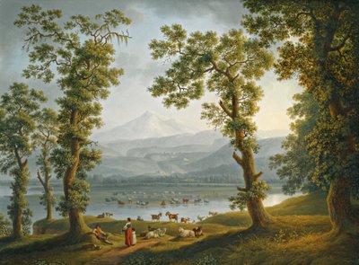 Veduta di Piedimonte da Jacob Philipp Hackert